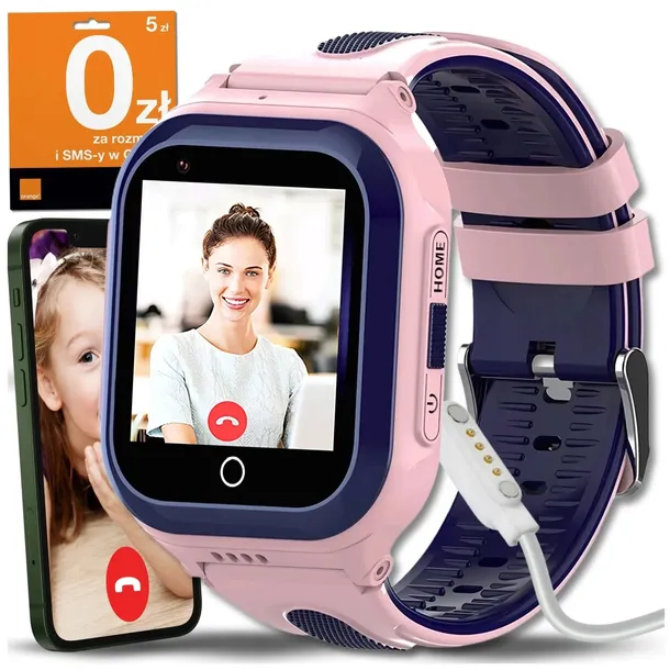 SMARTWATCH DLA DZIECI ZEGAREK GPS WHATSAPP ROZMOWY WIFI 4G APARAT + SIM
