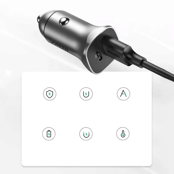 ladowarka-samochodowa-ugreen-cd130-usb-c-24w-kolor-szary