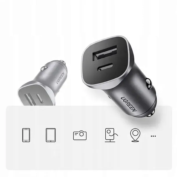 ladowarka-samochodowa-ugreen-cd130-usb-c-24w-zgodnosc-ze-standardem-quick-charge-3-0