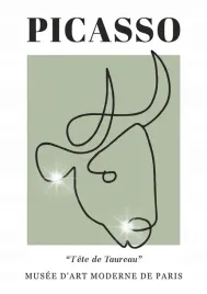 plakat-594x42-a2-picasso-nowoczesny-linie-minimalizm-vintage-byk-line-art