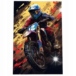 obraz-90x60-samochody-motor-cross-aprilla-kawasaki-enduro-abstrakcja-art