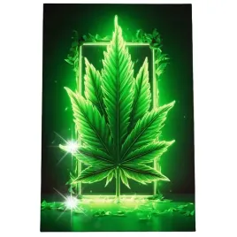 obraz-60x40-marihuana-ziolo-konopie-neon-canabis