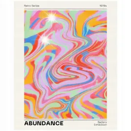 plakat-50x40-abundance-1970s-abstrakcja-ekspresja-sztuka-kolorowy-retro