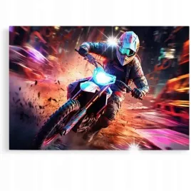 obraz-120x80-samochody-motor-cross-aprilla-enduro-cyber-punk-futurystyczny