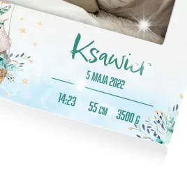 ramka-zdjecie-metryczka-dziecka-roczek-chrzest