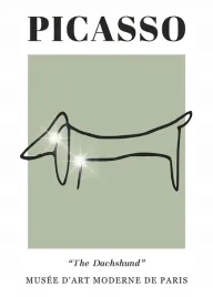 plakat-70x50-picasso-line-art-nowoczesny-linie-minimalizm-vintage-pies-dog