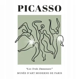 plakat-80x60-picasso-line-art-nowoczesny-linie-minimalizm-minimalistyczny