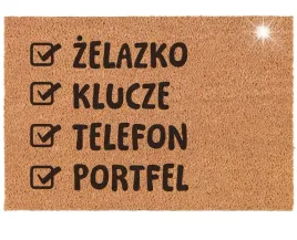 wycieraczka-drzwi-lista-kontrolna-zelazko-klucze-telefon-portfel-prezent