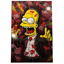 obraz-120x80-motywacyjny-pop-art-bart-simpson-simpsonowie-graffiti-ciemny