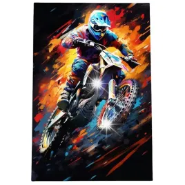 obraz-90x60-samochody-motor-cross-aprilla-kawasaki-enduro-abstrakcja-art