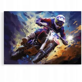 obraz-120x80-samochody-motor-cross-aprilla-kawasaki-enduro-abstrakcja-art