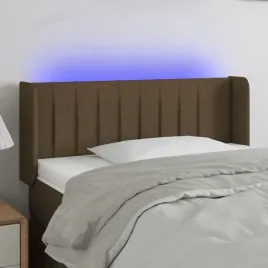 zaglowek-do-lozka-z-led-ciemnobrazowy-83x16x78-88-cm-tkanina-lumarko-lu