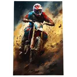 obraz-60x40-samochody-motor-cross-aprilla-kawasaki-enduro-abstrakcja-art