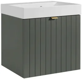 zielona-szafka-z-umywalka-50-cm-lakierowana-frezowany-front-2-szuflady-mdf