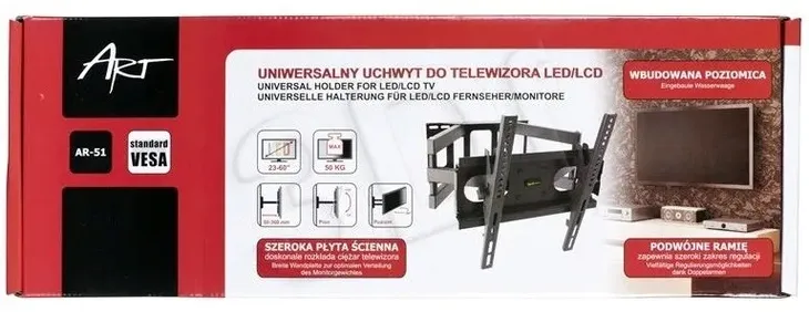 uchwyt-scienny-do-telewizora-art-ar-51-obrotowy-scienne-uchylny-60-stan-opakowania-oryginalne
