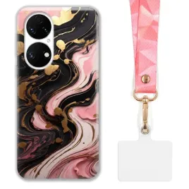 etui-do-huawei-p50-szeroka-rozowa-smycz-marmurki-marble-modne-kolorowe-wz