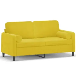 vidaxl-2-osobowa-sofa-z-poduszkami-zolta-140-cm-aksamit