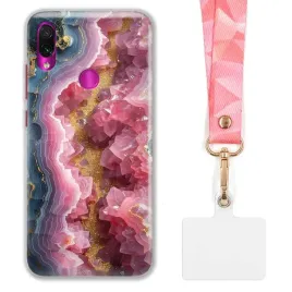 etui-do-xiaomi-redmi-note-7-funkcjonalne-szeroka-rozowa-smycz-marmurki-wz