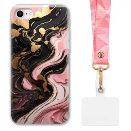 etui-do-iphone-se3-szeroka-rozowa-smycz-marmurki-marble-modne-kolorowe-wz