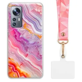 etui-do-xiaomi-12x-5g-funkcjonalne-szeroka-rozowa-smycz-marmurki-marble-wz