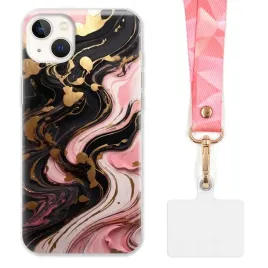 etui-do-iphone-15-plus-funkcjonalne-szeroka-rozowa-smycz-marmurki-marble