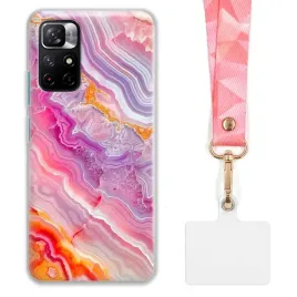 etui-do-xiaomi-redmi-note-11-funkcjonalne-szeroka-rozowa-smycz-marmurki-wz