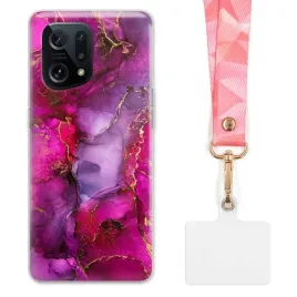 etui-do-oppo-find-x5-funkcjonalne-szeroka-rozowa-smycz-marmurki-marble-wz