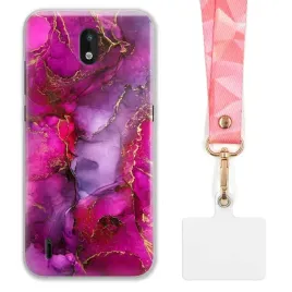 etui-do-nokia-1-3-szeroka-rozowa-smycz-marmurki-marble-modne-kolorowe-wz