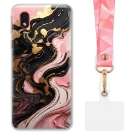 etui-do-samsung-a01-core-funkcjonalne-szeroka-rozowa-smycz-marmurki-marble