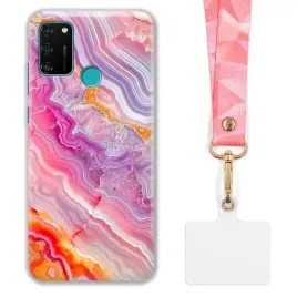 etui-do-huawei-honor-9a-funkcjonalne-szeroka-rozowa-smycz-marmurki-marble