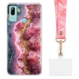 etui-do-huawei-honor-10-lite-funkcjonalne-szeroka-rozowa-smycz-marmurki-wz