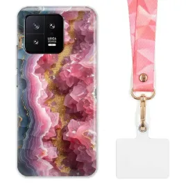 etui-do-xiaomi-13-szeroka-rozowa-smycz-marmurki-marble-modne-kolorowe-wz