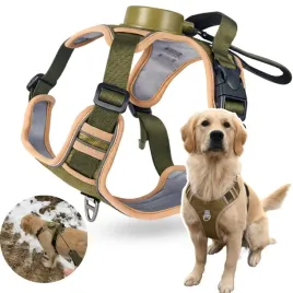 super-szelki-dla-psa-z-wbudowana-smycza-guard-automatyczne-15m-khaki-l
