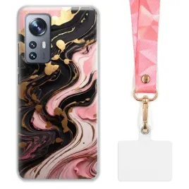 etui-do-xiaomi-12-5g-funkcjonalne-szeroka-rozowa-smycz-marmurki-marble-wz