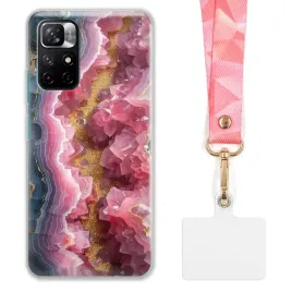 etui-do-xiaomi-redmi-note-11-5g-funkcjonalne-szeroka-rozowa-smycz-marmurki