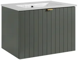 zielona-szafka-z-umywalka-61-cm-lakierowana-frezowany-front-2-szuflady-mdf