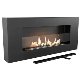 biokominek-wiszacy-czarny-kratki-delta-flat-90x40-cm-z-szyba-tuv-gratisy