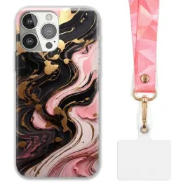 etui-do-iphone-13-pro-funkcjonalne-szeroka-rozowa-smycz-marmurki-marble-wz