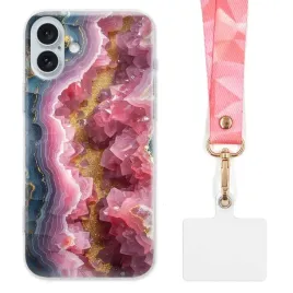 etui-do-iphone-16-plus-funkcjonalne-szeroka-rozowa-smycz-marmurki-marble