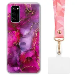 etui-do-huawei-honor-v30-funkcjonalne-szeroka-rozowa-smycz-marmurki-marble