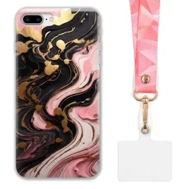 etui-do-iphone-8-plus-funkcjonalne-szeroka-rozowa-smycz-marmurki-marble-wz