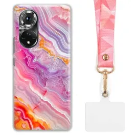 etui-do-huawei-honor-50-pro-funkcjonalne-szeroka-rozowa-smycz-marmurki-wz