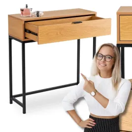 konsolka-loft-do-przedpokoju-z-szuflada-industrialna-petra-dab-czarna