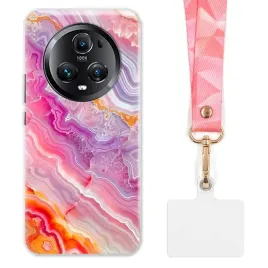 etui-do-huawei-honor-magic-5-pro-funkcjonalne-szeroka-rozowa-smycz-marmurki