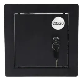 drzwiczki-rewizyjne-metalowe-czarne-na-zamek-rewizja-klapa-20x20cm
