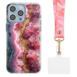 etui-do-iphone-14-pro-max-funkcjonalne-szeroka-rozowa-smycz-marmurki-marble