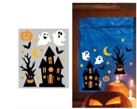 naklejki-zelowe-na-okno-duchy-nawiedzony-dom-gwiazdki-dekoracja-halloween