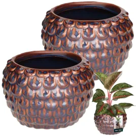 zestaw-2x-donica-doniczka-oslonka-17-cm-artystyczna-brazowa-ceramika-kwiaty