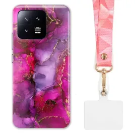 etui-do-xiaomi-13-pro-funkcjonalne-szeroka-rozowa-smycz-marmurki-marble-wz