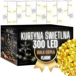 kurtyna-swietlna-300-led-13m-sople-lampki-biale-cieple-flash-zewnetrzne